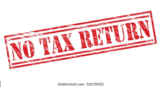 no tax return vector red stamp on white background