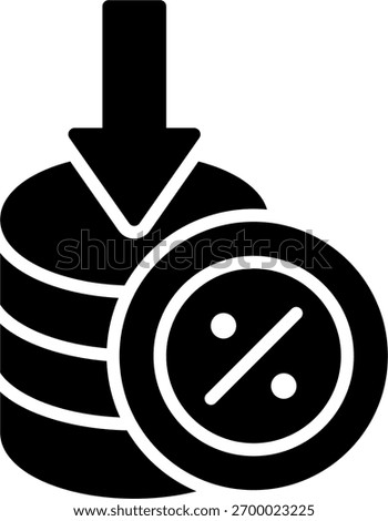 No tax vector design in modern style, exemption and financial freedom concept, tax relief illustration. Glyph Icon
