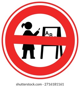 Nenhum ícone de vetor de ensino que pode facilmente modificar ou editar

