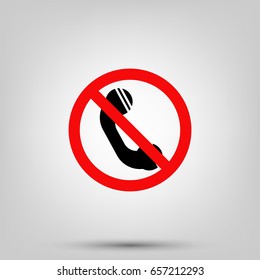 no telephone icon,vector illustration