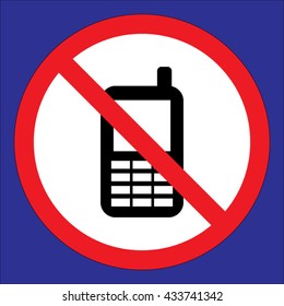No Telephone Sign Icon Vector Illustration