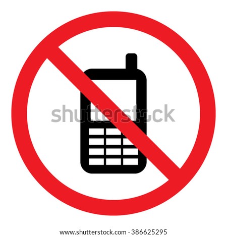 No Telephone Sign Icon Vector Illustration
