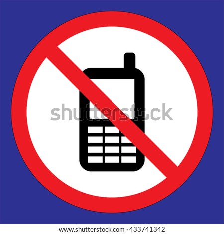 No Telephone Sign Icon Vector Illustration
