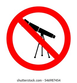 No Telescope simple sign. 