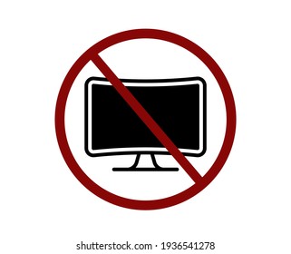 No television vector icon.  Editable stroke. Linear style sign for use on web design and mobile apps, logo. Symbol illustration. Pixel vector graphics - Vector