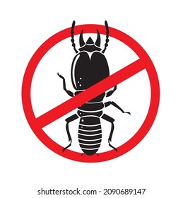 no termite icon vector illustration