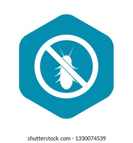 No termite sign icon in simple style isolated on white background