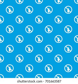 No termite sign pattern repeat seamless in blue color for any design. Vector geometric illustration