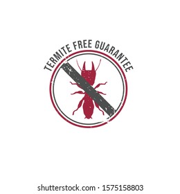 NO TERMITES Sign. Insecticide Symbol. Rubber Stamp Vector Icon. Anti-termite Stamp Icon On Vector Image