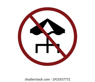 No terrace icon vector. Linear style sign for mobile concept and web design. No terrace symbol illustration. Pixel vector graphics - Vector