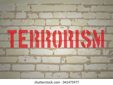 No terrorism concept. Vector illustration