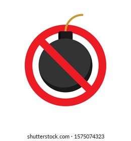 No Terrorism Icon : Security Theme, Infographics and Other Graphic Related Assets.
