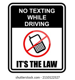 No Texting while driving, sticker vector