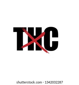 No THC red sign