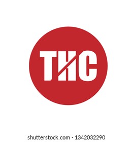 No THC red sign