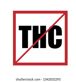 No THC red sign