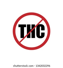 No THC Red Sign