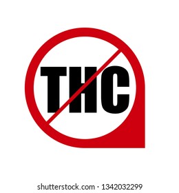 No THC Red Sign