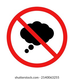 No Thinking or Thought Sign