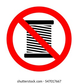 No Thread sign illustration. 