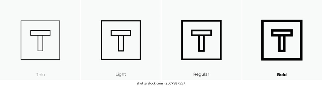 no through road icon. Thin, Light Regular And Bold style design isolated on white background