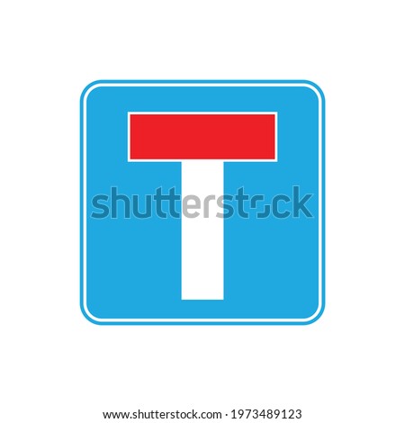 no through road sign vector illustration