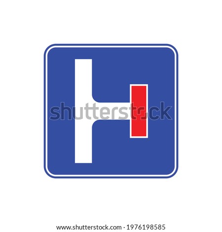 no through road sign vector illustration