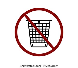 No throw away vector icon.  Editable stroke. Symbol in Line Art Style for Design, Presentation, Website or Apps Elements. Pixel vector graphics - Vector