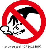No throwing cigarette butts sign