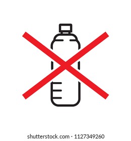 No Throwing Plastic Bottles Line Vector Stock Vector (Royalty Free ...