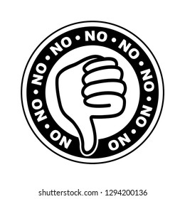 No thumbs down icon