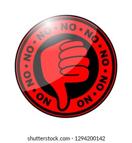 No thumbs down icon