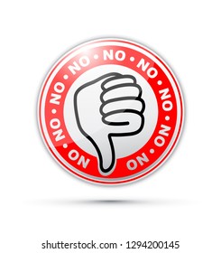 No thumbs down icon
