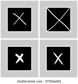 No tick cross box signs Vector EPS10, Great for any use