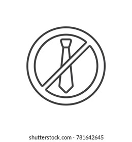 No tie line icon.