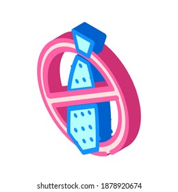 no tie official costume isometric icon vector. no tie official costume sign. isolated symbol illustration