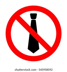 No Tie sign illustration. 