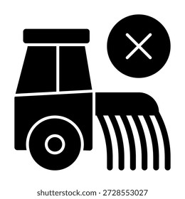No till farming icono sólido estilo transparente