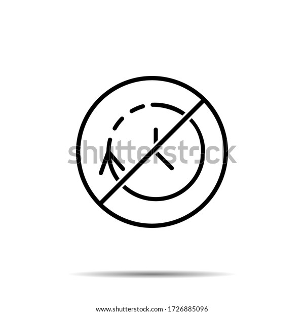No Time Left Icon Simple Thin Stock Vector (Royalty Free) 1726885096 ...