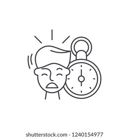No time line icon concept. No time vector linear illustration, symbol, sign