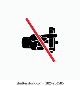 No Tipping Icon. Anti Bribe Symbol As Simple Vector Sign for Design and Website, Presentation or Application.