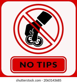 No tipping sign graphic design vector illustration