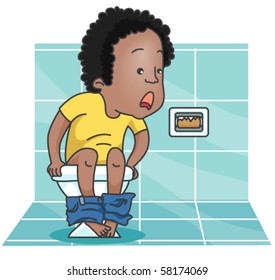 No Tissue in the Toilet - Vector