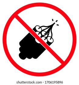 No TNT dynamite bomb icon in trendy silhouette style design. Flat vector illustration isolated on white background.