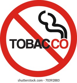No tobacco company sign in vector