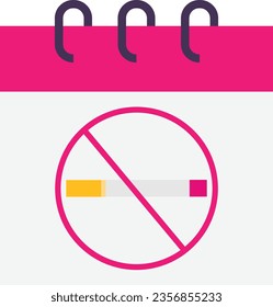 no tobacco day  Icon Vector Flat Illustration