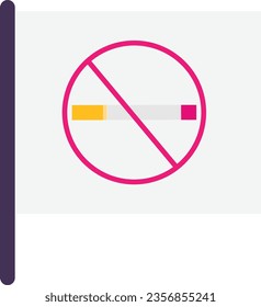 no tobacco day  Icon Vector Flat Illustration
