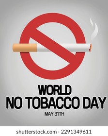 no Tobacco day no smoking icon illustration