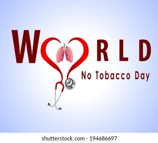 no tobacco day with stethoscope - vector eps10