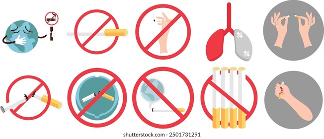 No Tobacco Day Vector Art